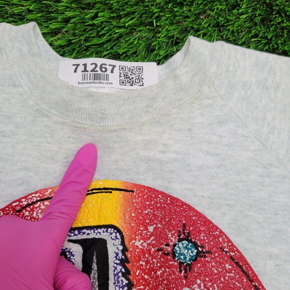 Vintage Native-American Sweatshirt Womens L 20x23 Texas USA - Picture 2 of 16